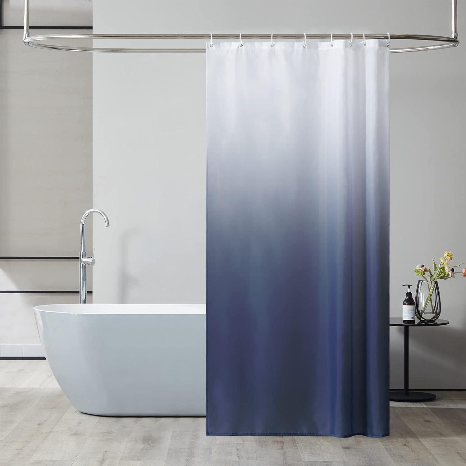 LuxusKollektion Duschvorhang Duschvorhang Antischimmel H200 x B120 cm (1er Pack) Dunkelblau Breite 120 cm