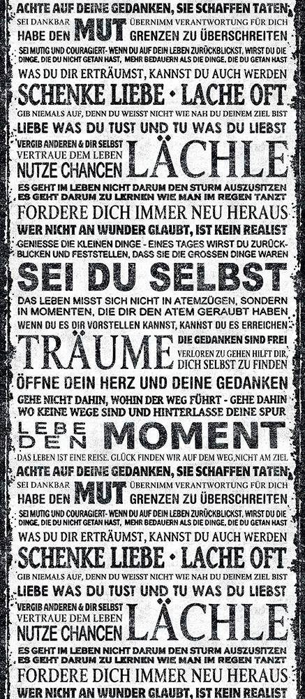 living walls Bordüre pop.up Panel, glatt, Motiv, gemustert, mit Schrift, Vinyl Wand Schräge Borte Wohnzimmer Schlafzimmer Küche Design Optik