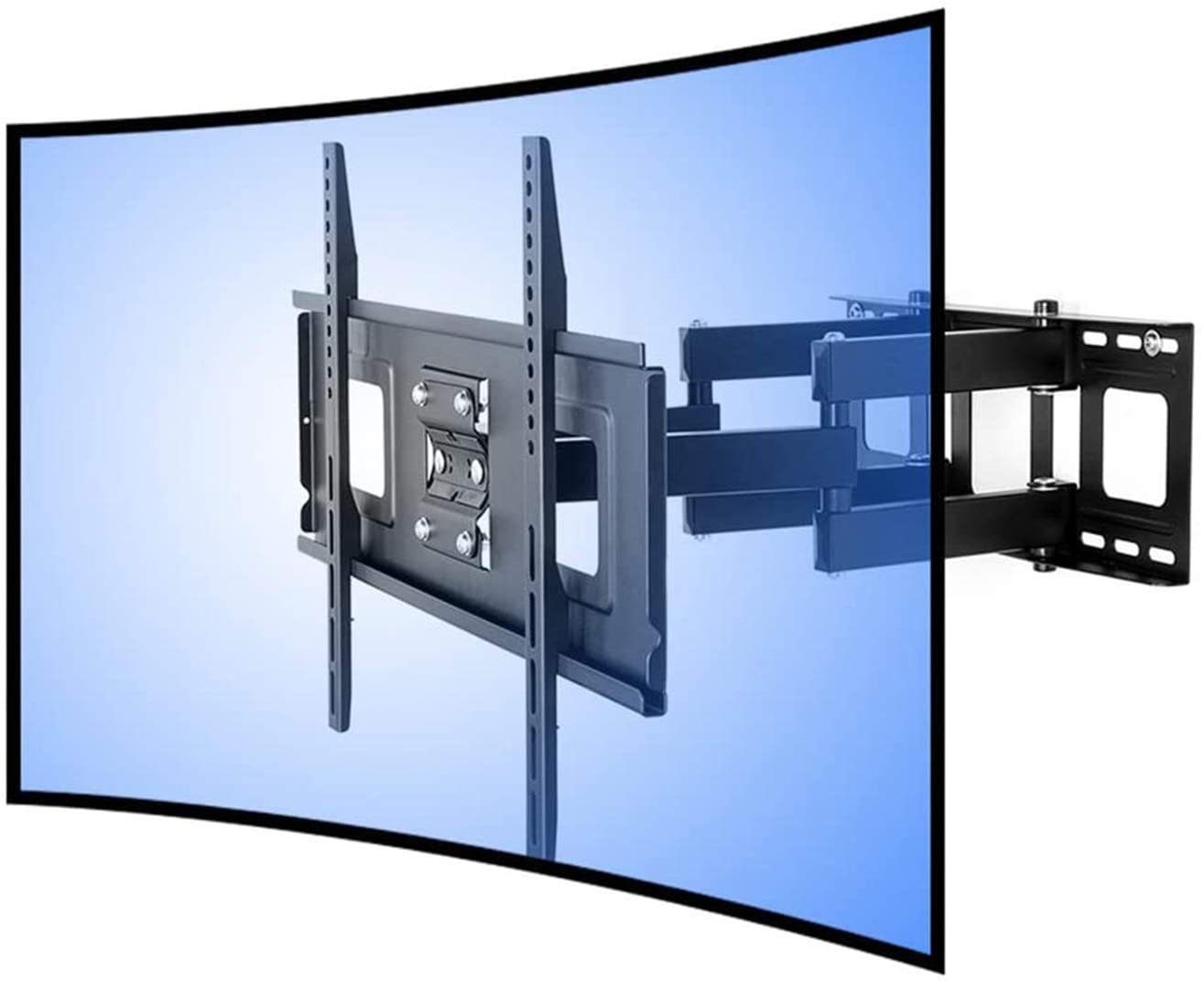 Fleximounts »CR1« TV-Wandhalterung, (bis 65,00 Zoll, Curved TV Wandhalterung  (für extragroße Fernseher, Wandhalter geeignet für 81-165cm (32-65 Zoll),  max. 60 kg, VESA 200 x 200 bis 600 x 400)
