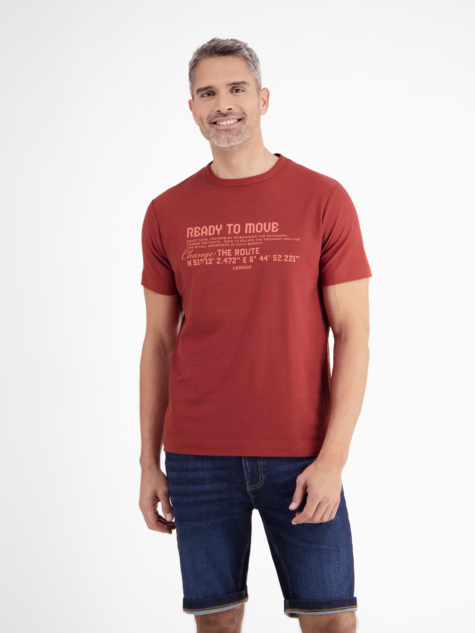 LERROS T-Shirt "LERROS T-Shirt in Strukturqualität" günstig online kaufen