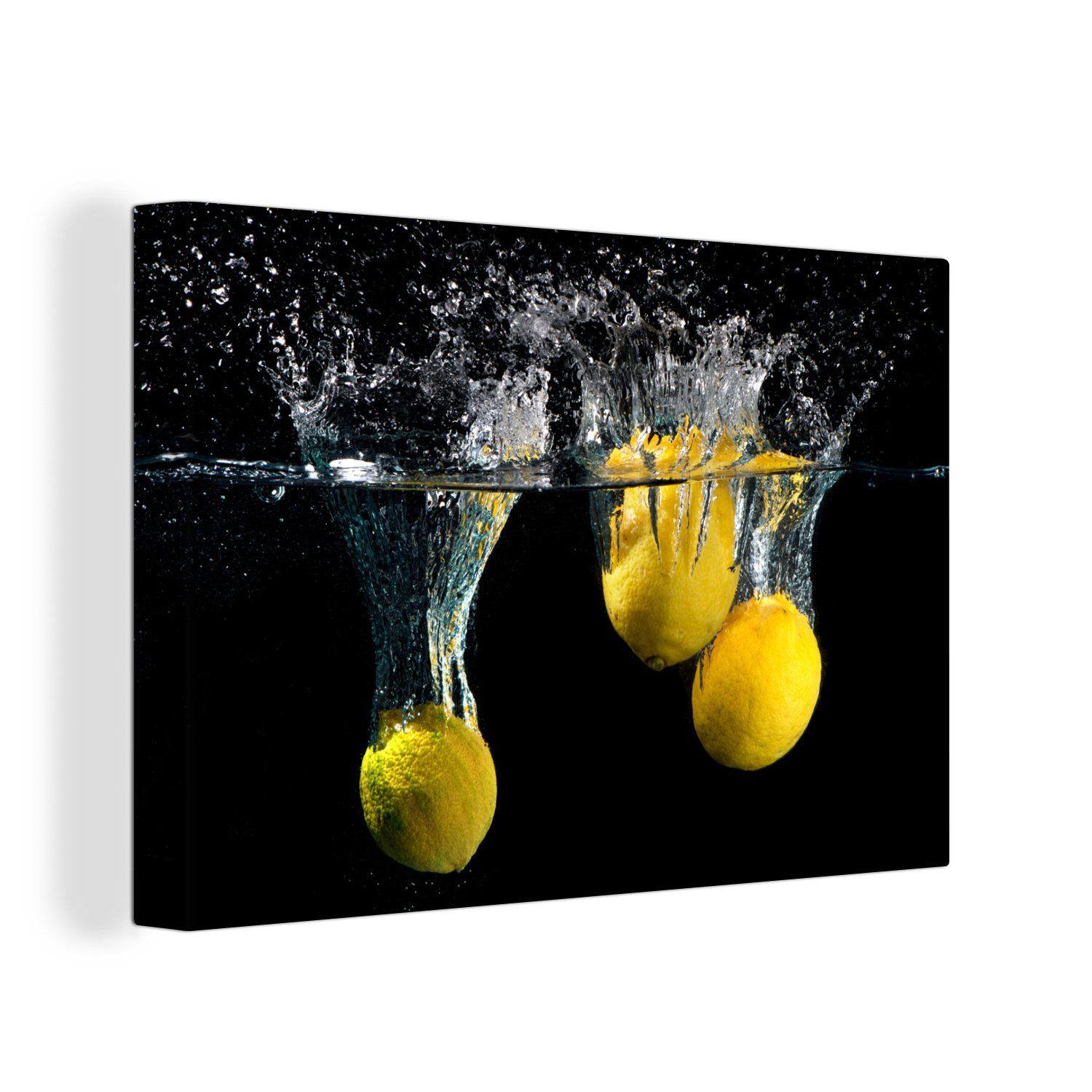 OneMillionCanvasses® Leinwandbild Zitrone - Frucht - Stilleben - Wasser - G günstig online kaufen