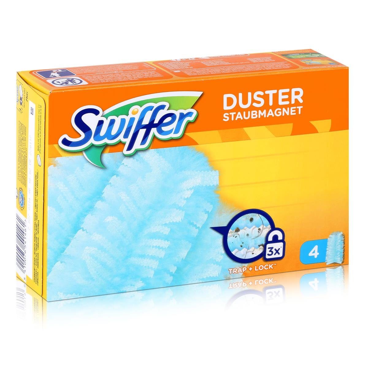 Swiffer Swiffer Staubmagnet Tücher 4er – Nimmt 3x mehr Staub und Haare auf (2e Reinigungstücher