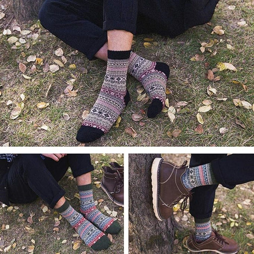 XDeer Socken 5 Paar Winter Socken Damen Dicke Wollsocken,Wandersocken Warme günstig online kaufen