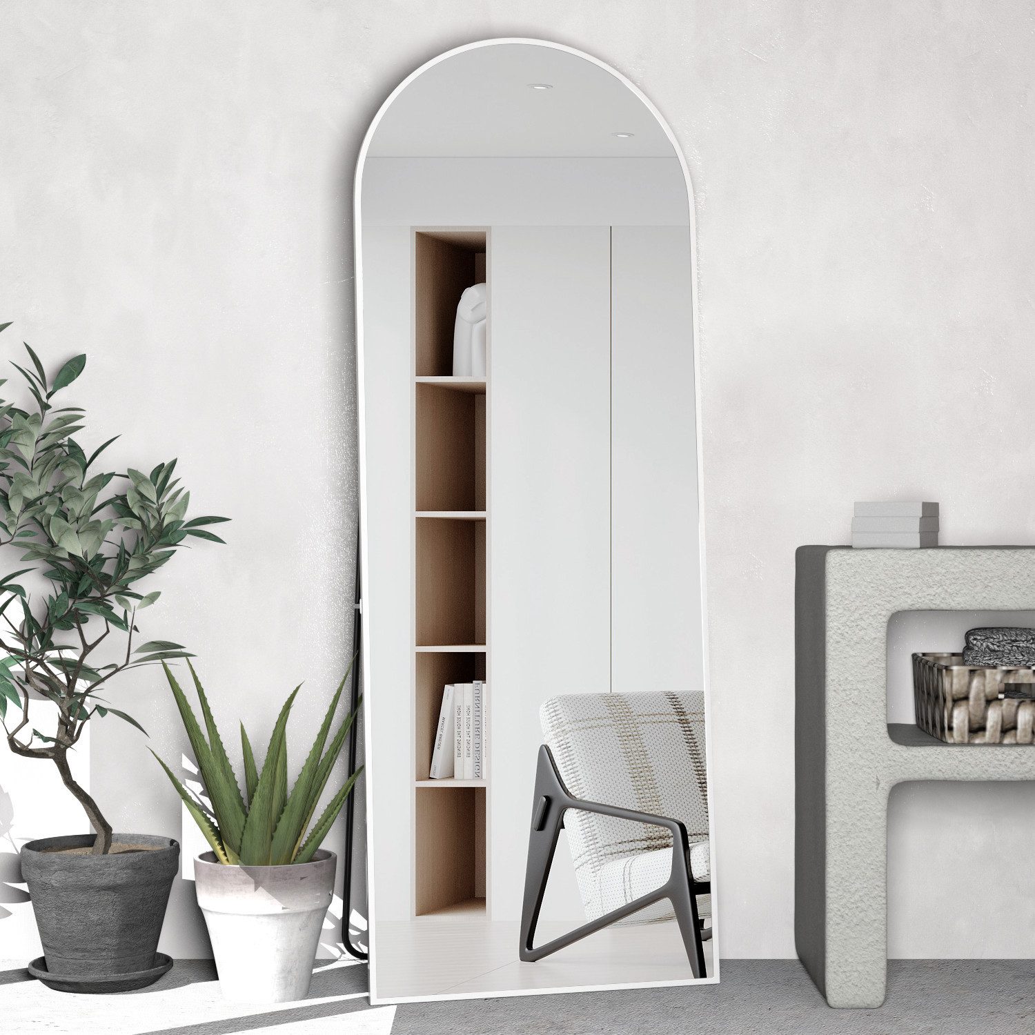 CASSILANDO Ganzkörperspiegel gewölbter Bodenspiegel, großer Boden-Spiegel,m günstig online kaufen
