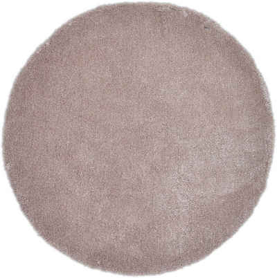 Hochflor-Teppich Soft, TOM TAILOR HOME, rund, Höhe: 35 mm, super weich und flauschig, ideal im Wohnzimmer & Schlafzimmer