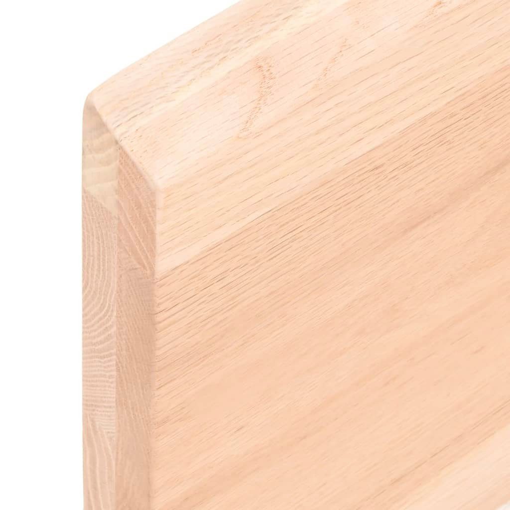 Unbehandelt Eiche 120x40x(2-4) Tischplatte Massivholz cm furnicato