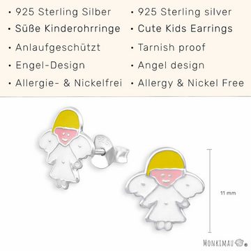Monkimau Paar Ohrstecker Engel Kinder Ohrringe aus 925 Silber (Packung)