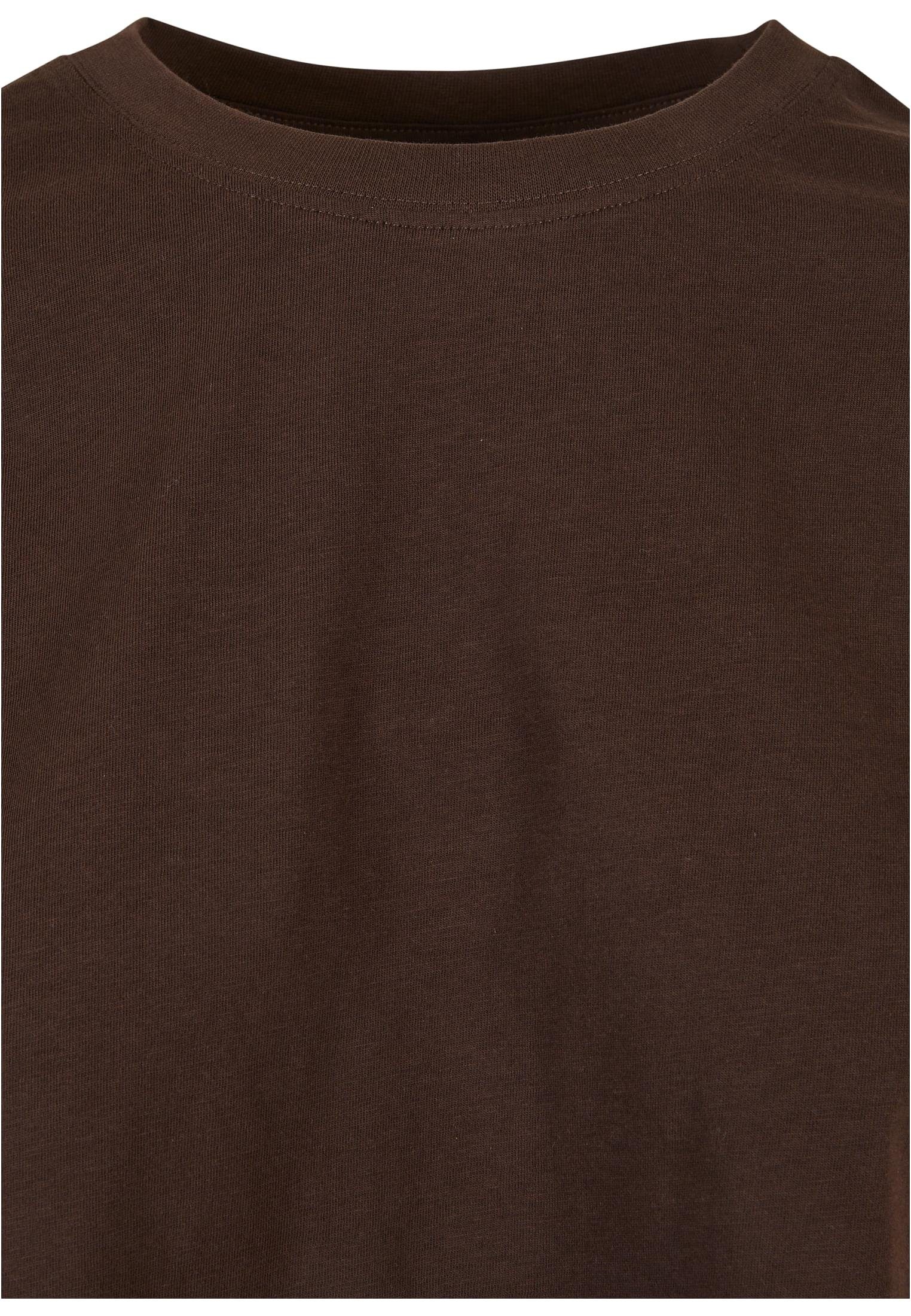 Damen T-Shirt Oversized (1-tlg) Tee Short brown CLASSICS URBAN Ladies