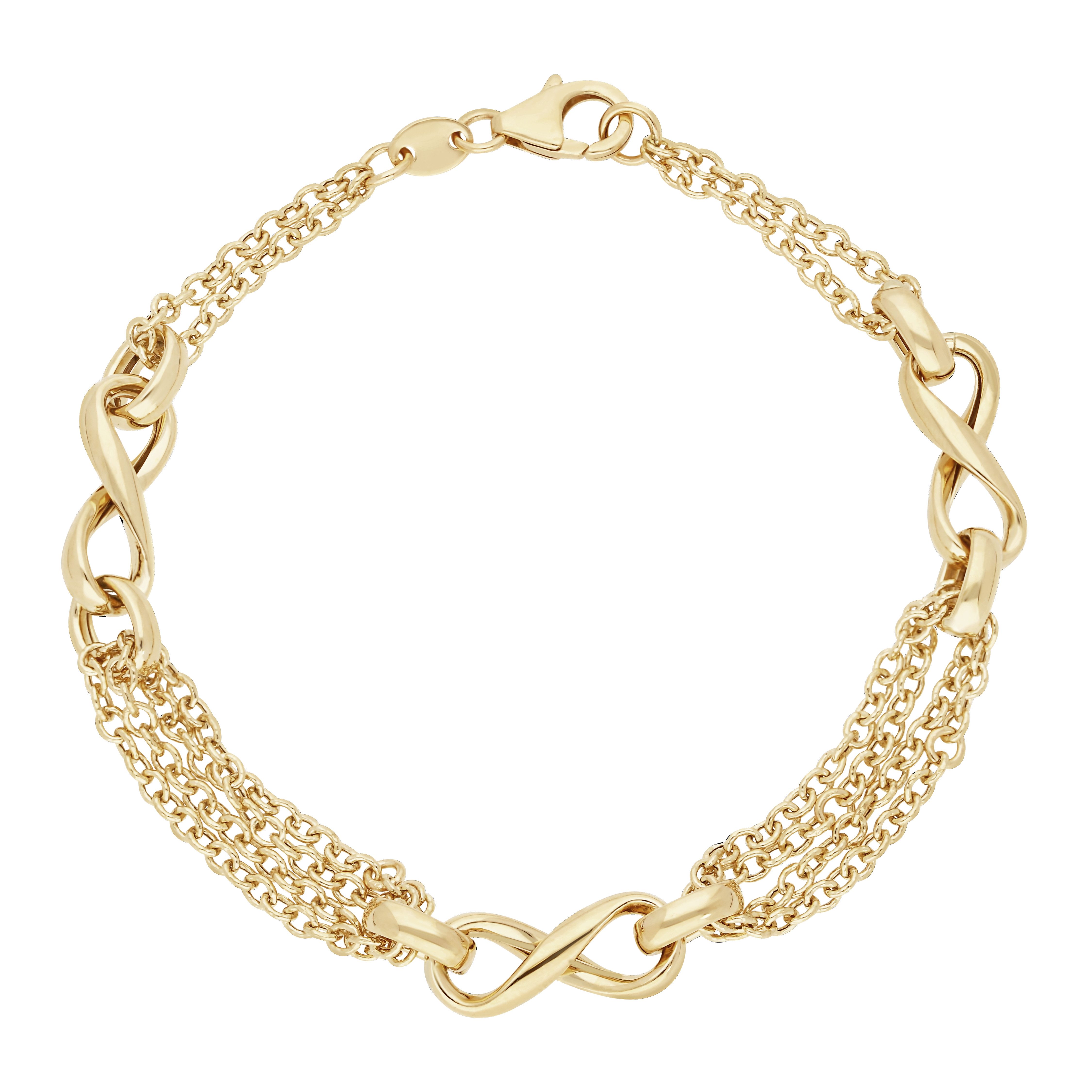 Firetti Armband Schmuck Geschenk Gold 375 Armschmuck Armkette Infinity/Unendlichkeit