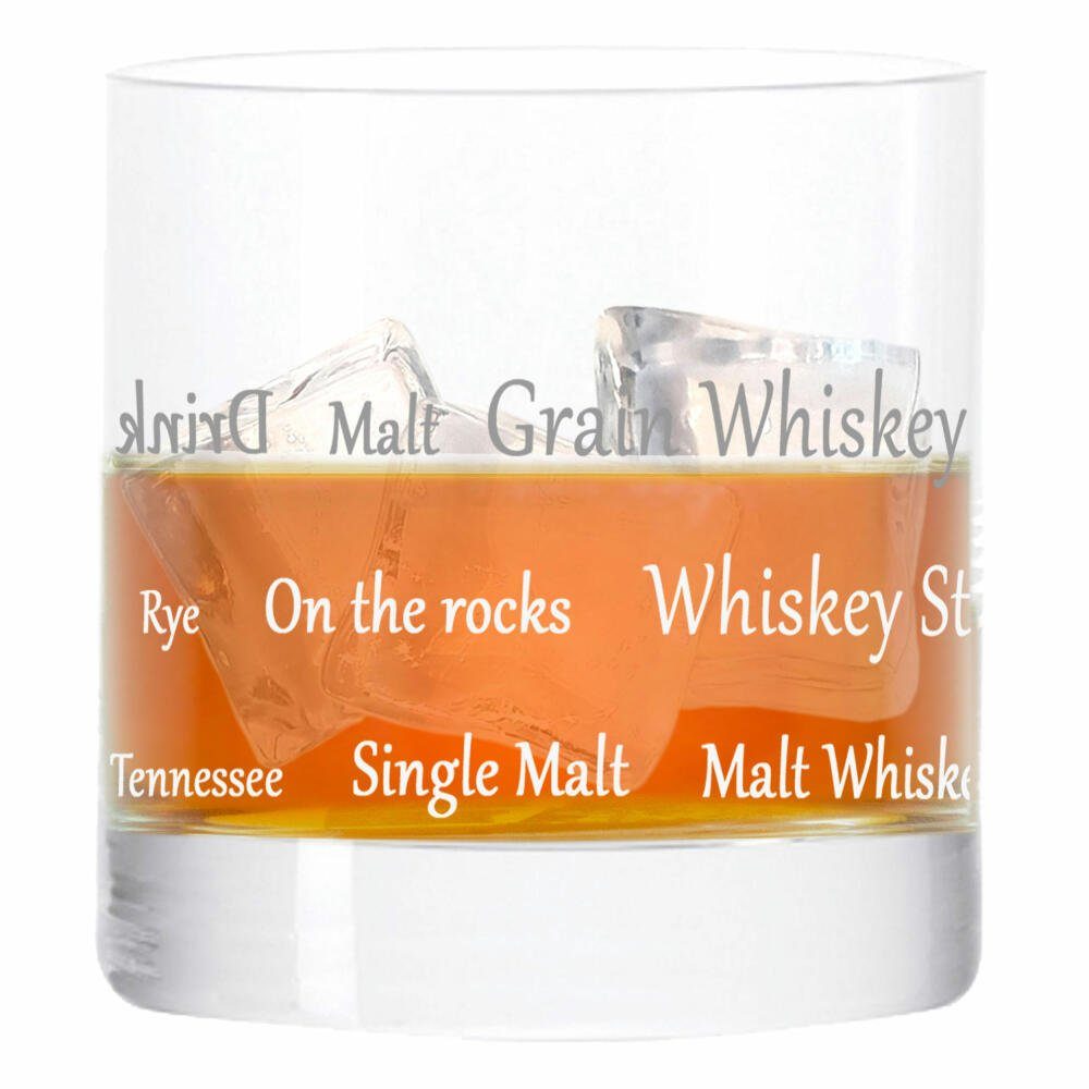 LEONARDO Whiskyglas Whiskytumbler Stil 05, Glas, lasergraviert