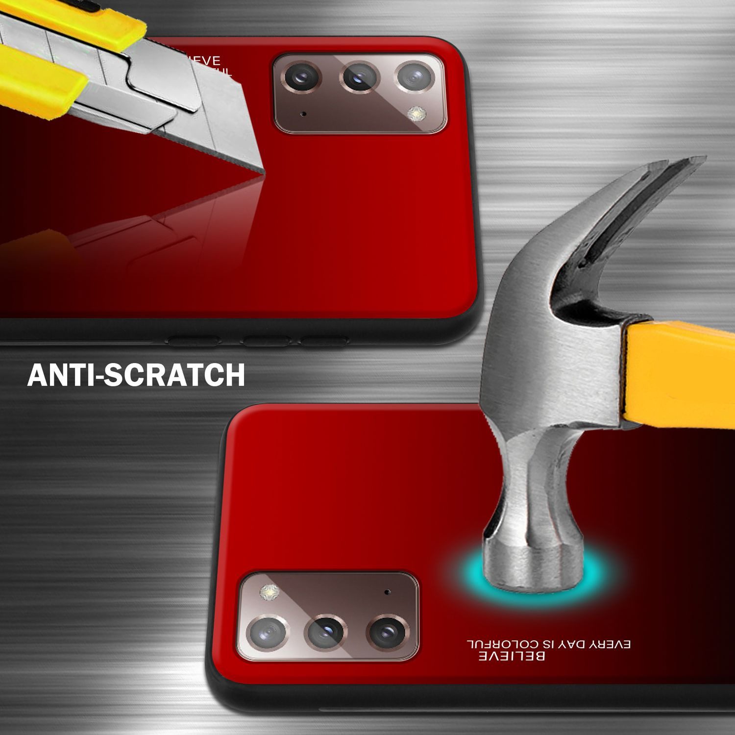Cadorabo Handyhülle für Samsung Galaxy NOTE 20 Hülle Samsung Galaxy NOTE 20, Robustes Hard Case - Handy Schutzhülle - Hülle - Back Cover Bumper