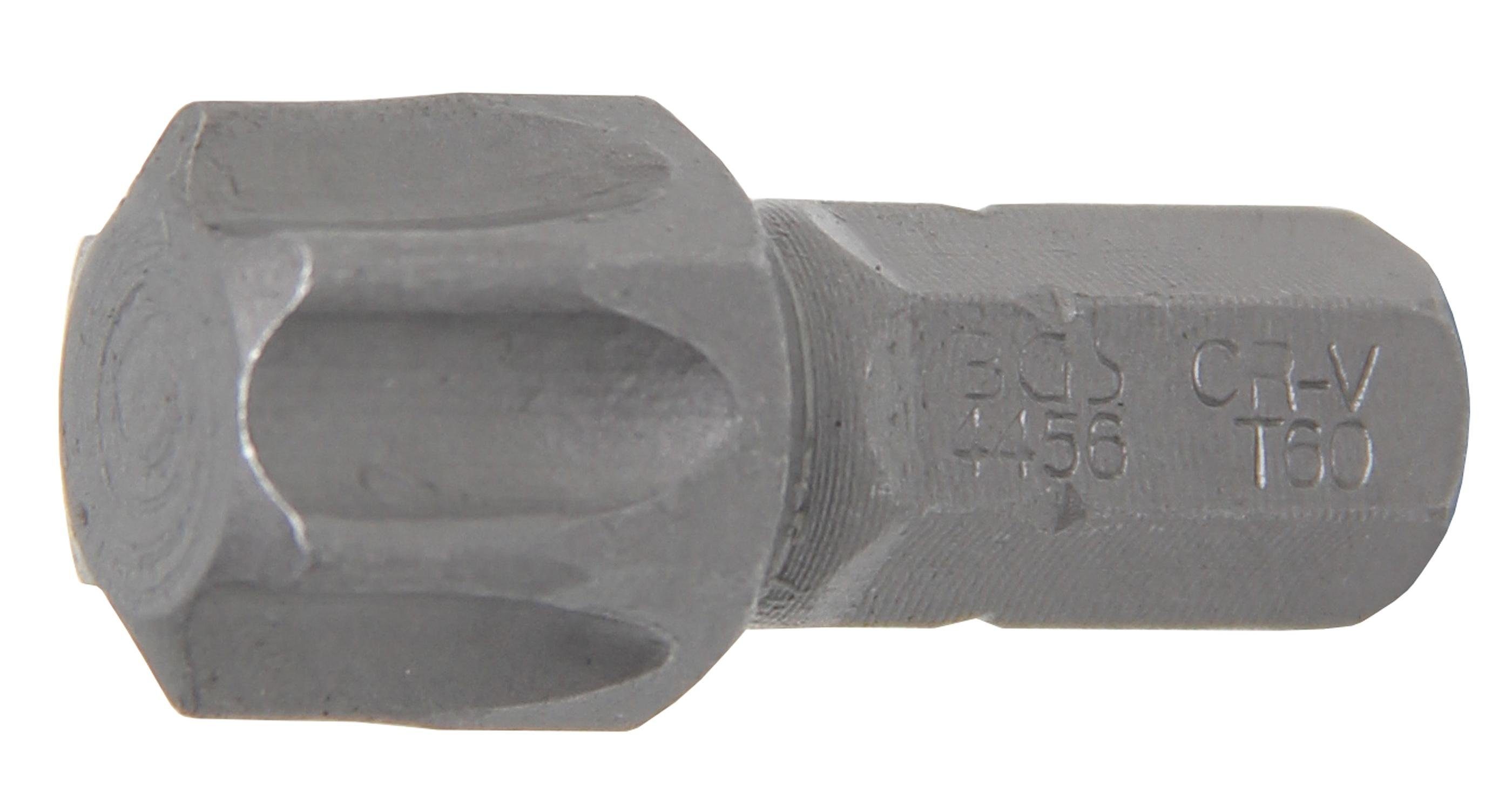 BGS technic Bit-Schraubendreher Bit, Antrieb Außensechskant 8 mm (5/16), T-Profil (für Torx) T60