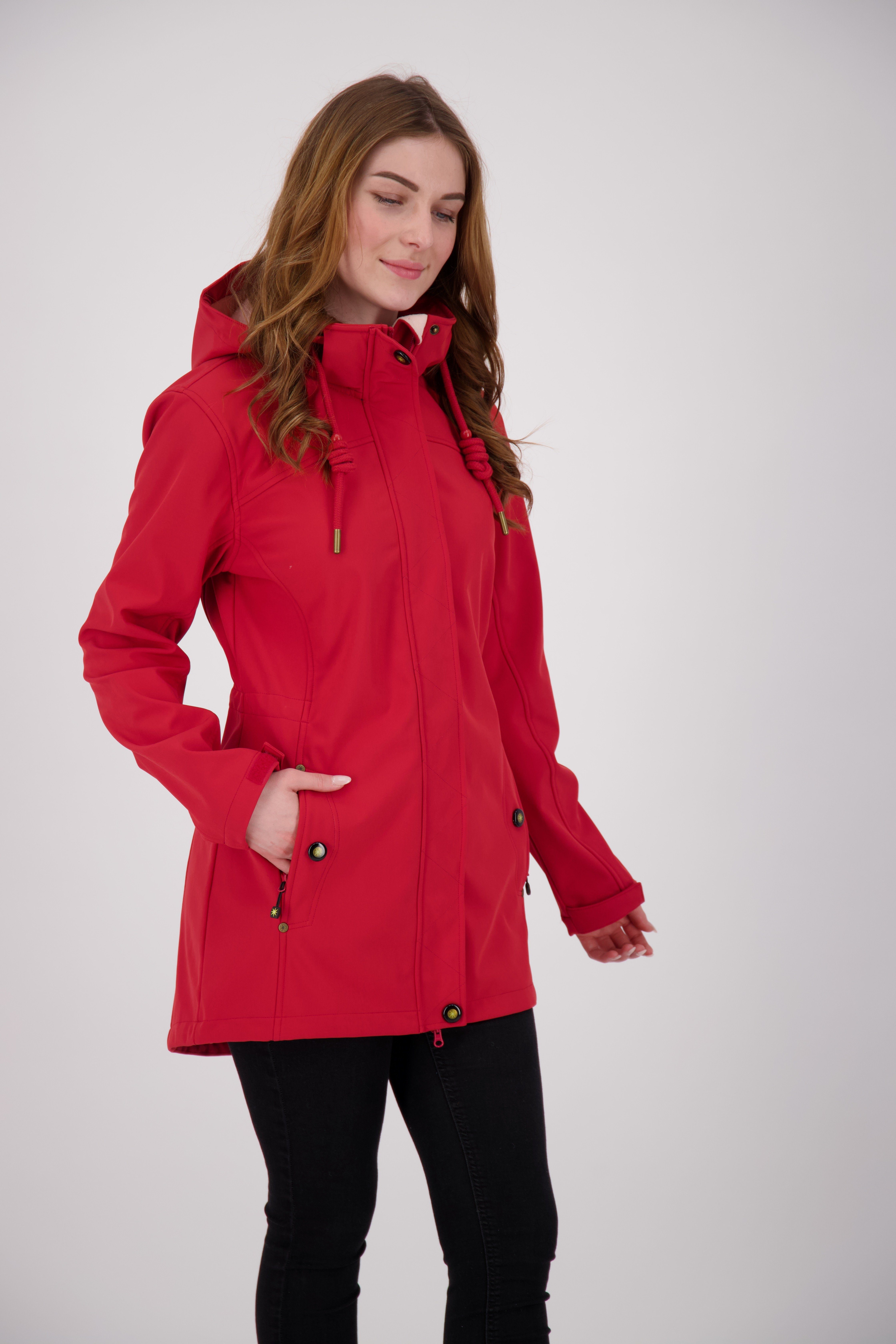 WOMEN ANKERGLUT auch erhältlich, Softshelljacke abnehmbarer DEPROC Mit Großen #ANKERGLUTBRISE Active CS in red Kapuze Größen