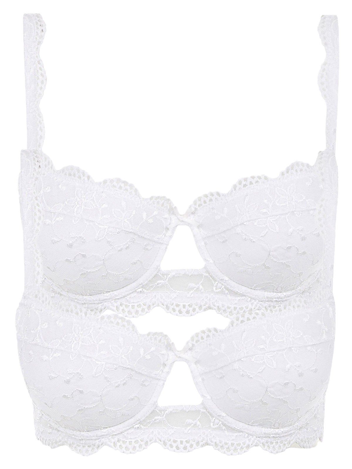 Set: Schalen-BH 2er Pack Balconnet Dirndl BH Silver Edition