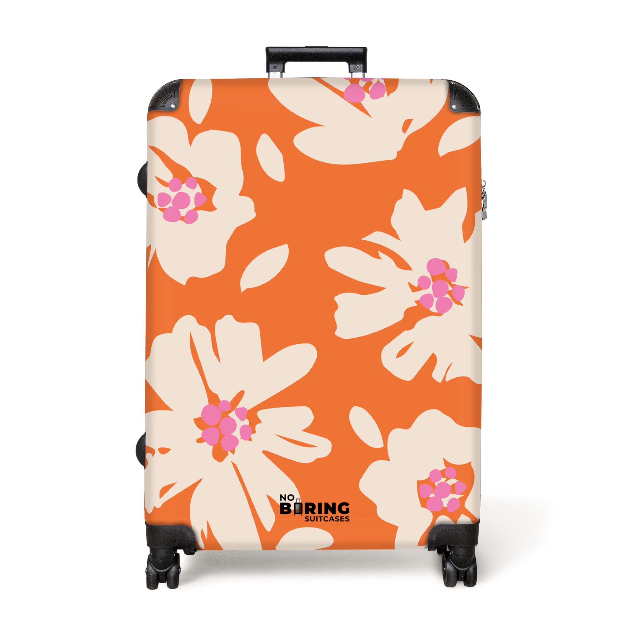 NoBoringSuitcases.com© Hartschalen-Trolley Orange mit beigen und günstig online kaufen