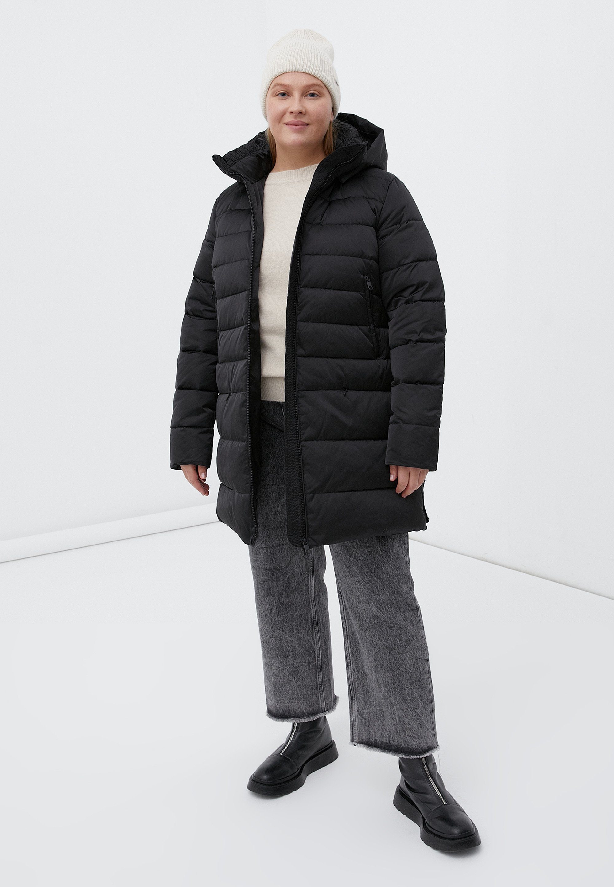 Finn Flare Daunenmantel Winter mit abnehmbarer Kapuze