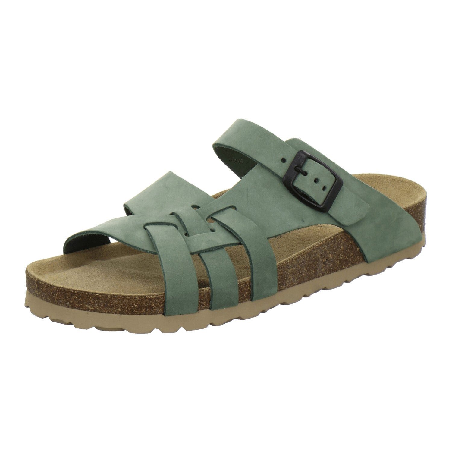 AFS-Schuhe Damen Kralle Pantolette aus Nubukleder mit Fußbett, Made in Germany