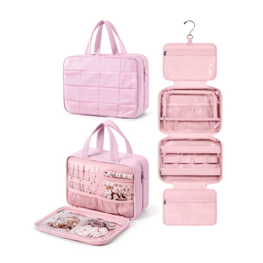 Coonoor Kosmetiktasche GroB Kulturbeutel zum Aufhangen Kulturtasche fur Damen Damen Reise Schmuck Organizer Puffy Makeup Cosmetic Bag Organizer