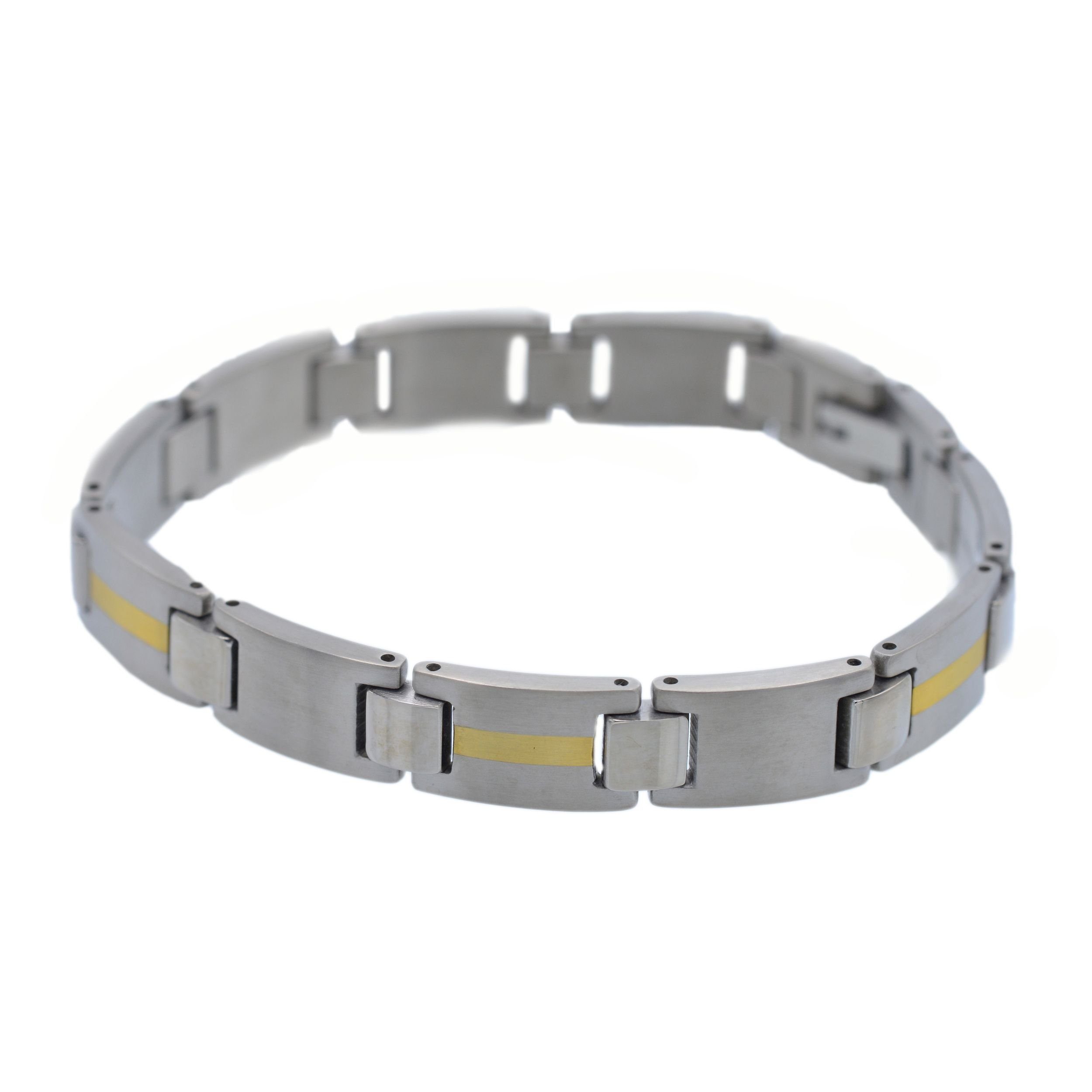Vivance Armband Klassisches Titan Armband mit 14 Karat Goldeinlage, aus Titan mit 585er Goldeinlage