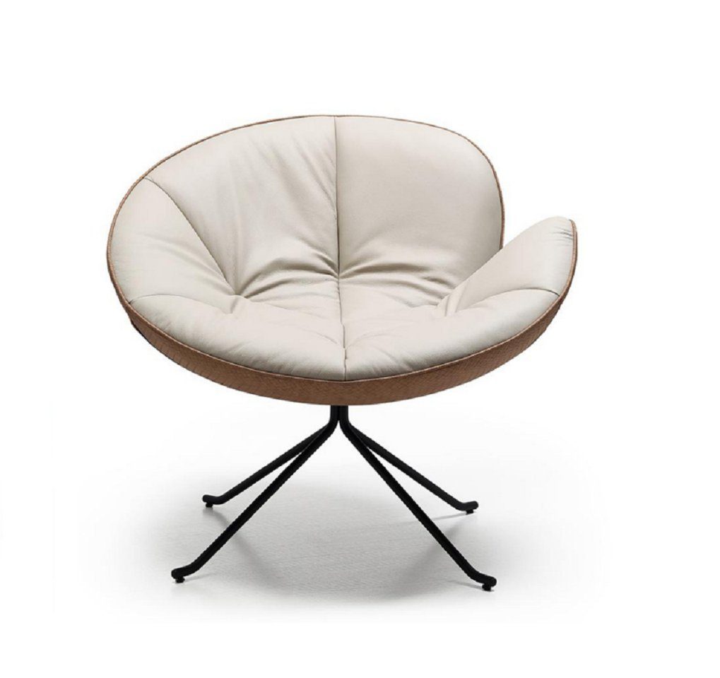 JVmoebel Sessel Weiß Sessel Design Wohnzimmer Polster Holz Einsitzer Moderne Neu (1-St., Sessel), Made in Europe