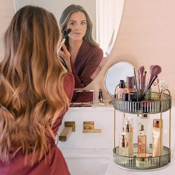 NUODWELL Make-Up Organizer Make Up Organizer, 360° Drehbar Schmink Aufbewahrung Kosmetikbox