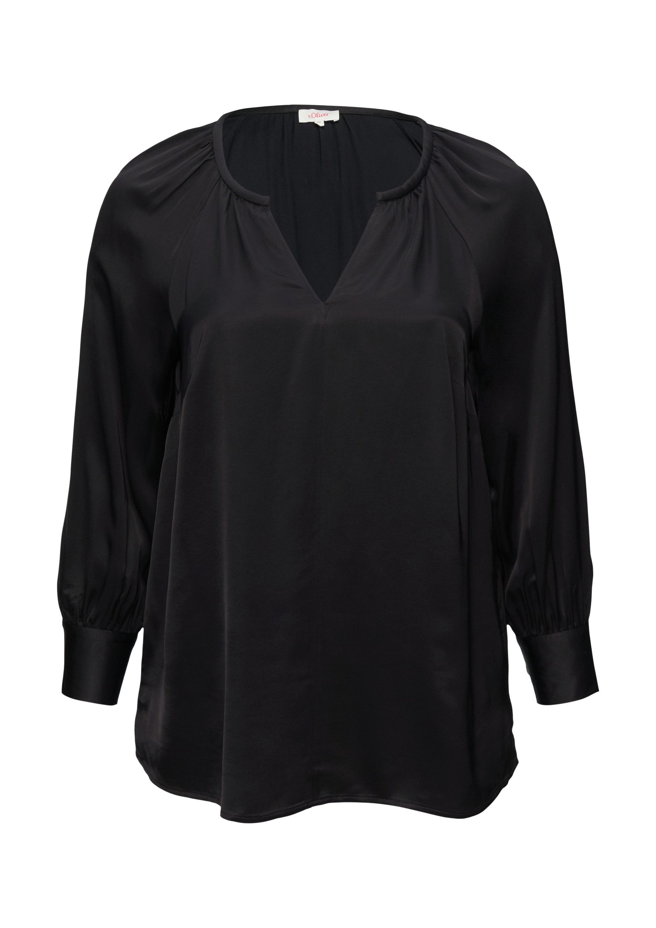 s.Oliver Langarmbluse Bluse Satinbluse im Relaxed günstig online kaufen