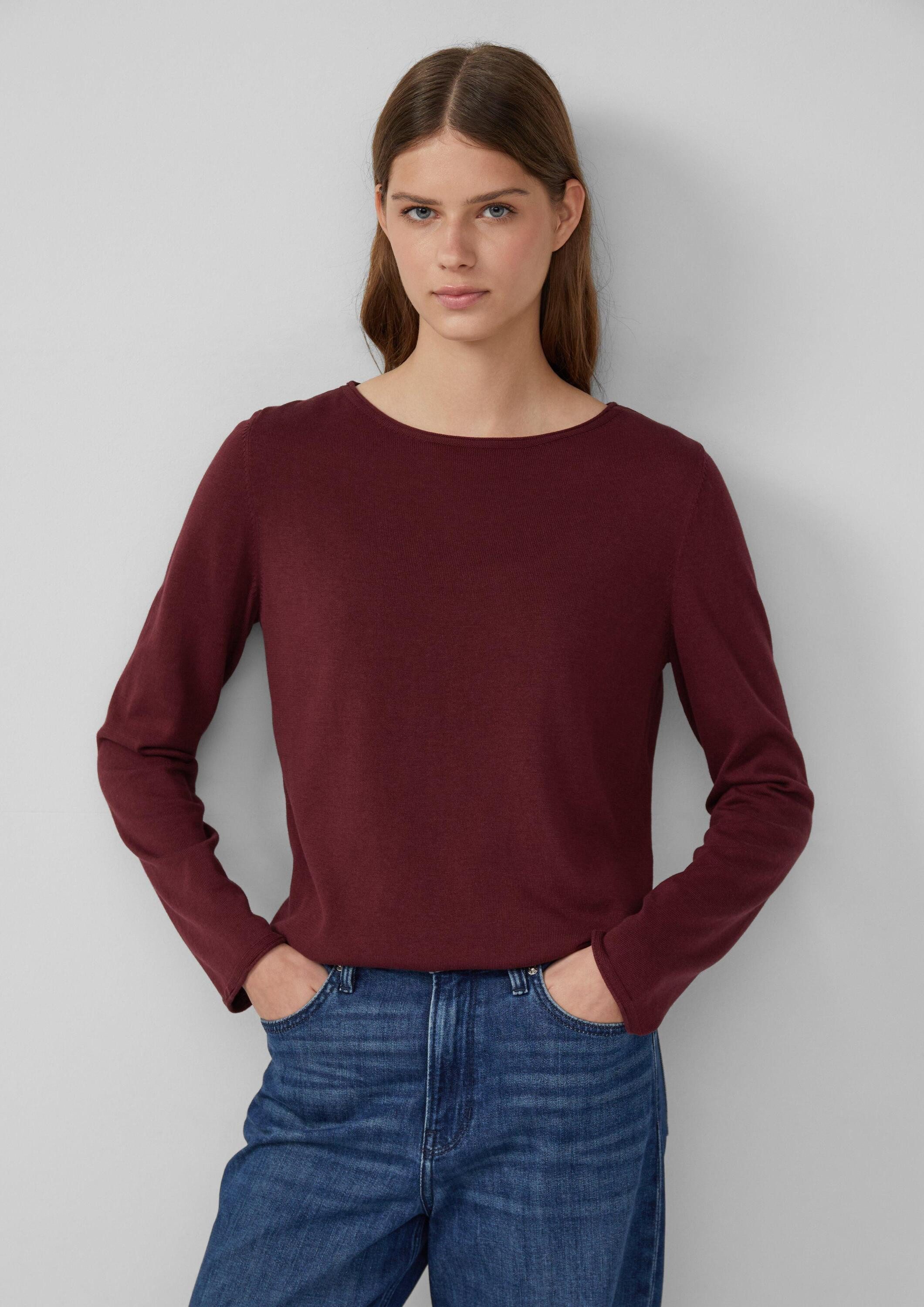 s.Oliver Longpullover Strickpullover Weicher Feinstrickpullover mit günstig online kaufen