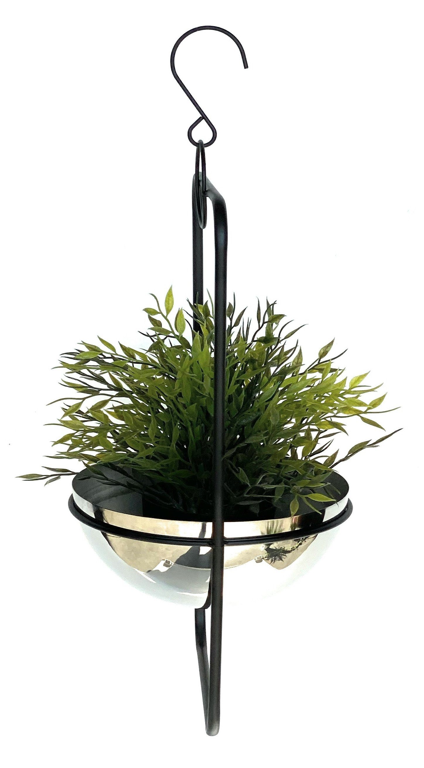 DanDiBo Blumenampel Innen Metall Wand Hängepflanzen 96083 mit Topf Silber, Pflanzenhänger Blumenhänger Topfhänger Blumentopfhänger Hängetopf – Bild 5 von 5