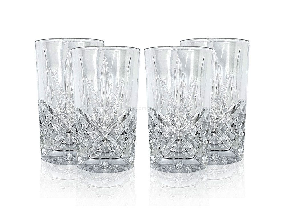 DESI Longdrinkglas Mixcompany Longdrinkglas - 4er Longdrink Gläser Set - 4x Kristall De