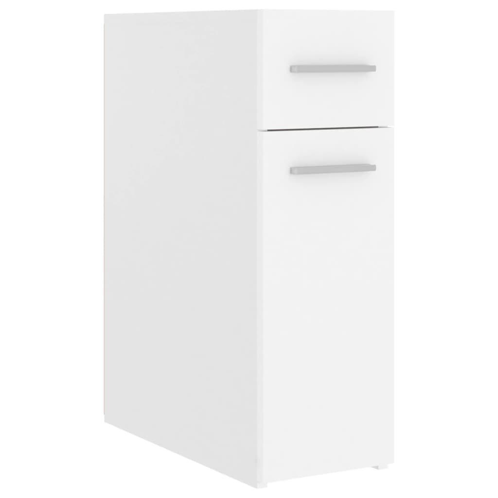 vidaXL Aktenschrank Apothekerschrank Weiß 20x45,5x60 cm Spanplatte