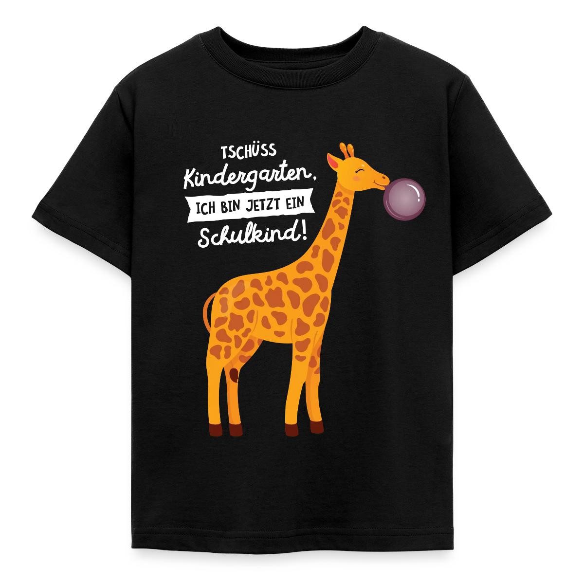 Spreadshirt T-Shirt Einschulung Kindergarten War Gestern Giraffe Kinder T-Shirt (1-tlg)
