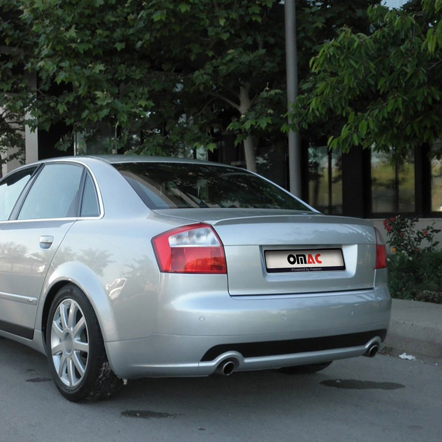 OMAC Heckstoßstange Spoiler Heckflügel Heckspoiler für Audi A4 B7 Limo 2004-2008 Grundiert, 1-St.