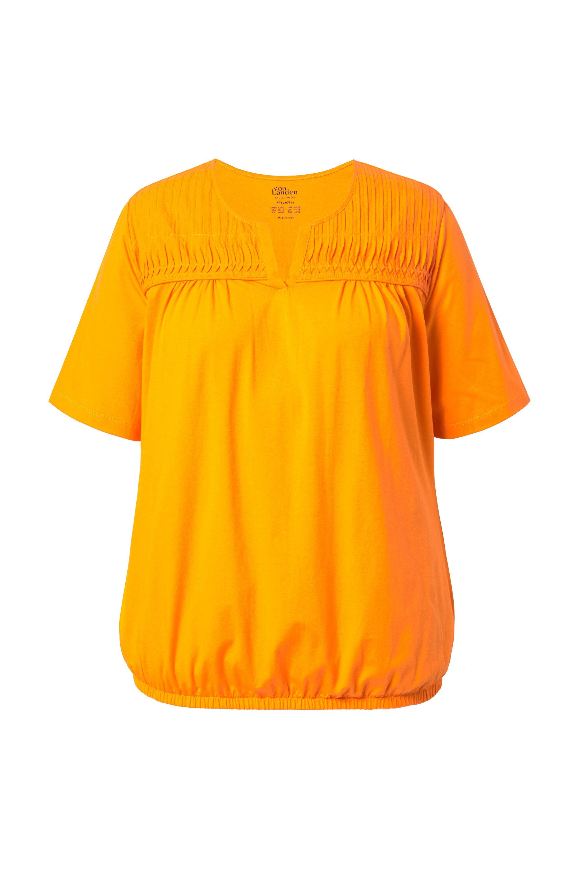 Ulla Popken T-Shirt T-Shirt Gummisaum Biesen günstig online kaufen