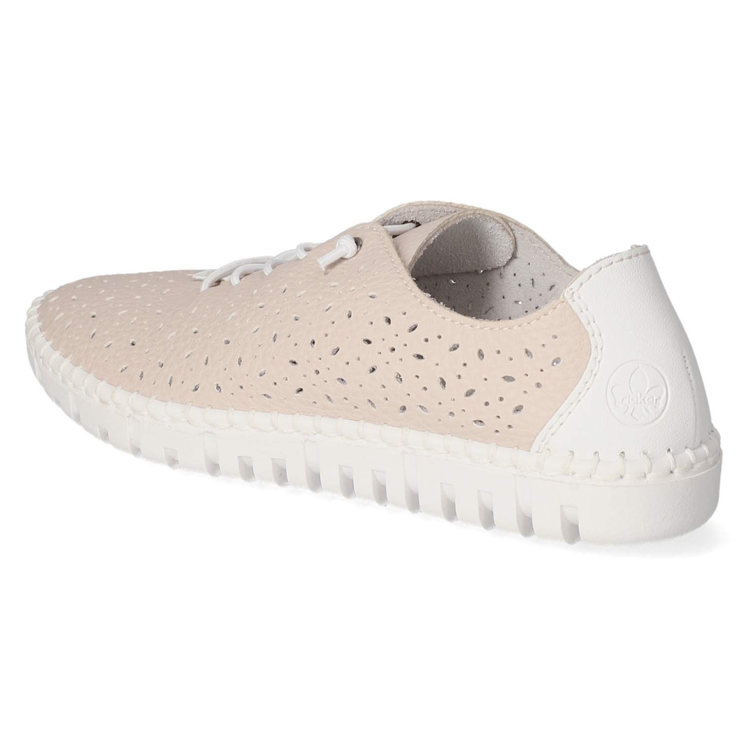 Rieker Rieker M2356-31 Damen Glattleder taupe Schnürschuh