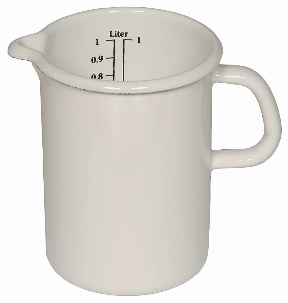 Becher Riess Classic Weiss Küchenmaß/Messbecher Ø16 cm 3 Liter Emaille