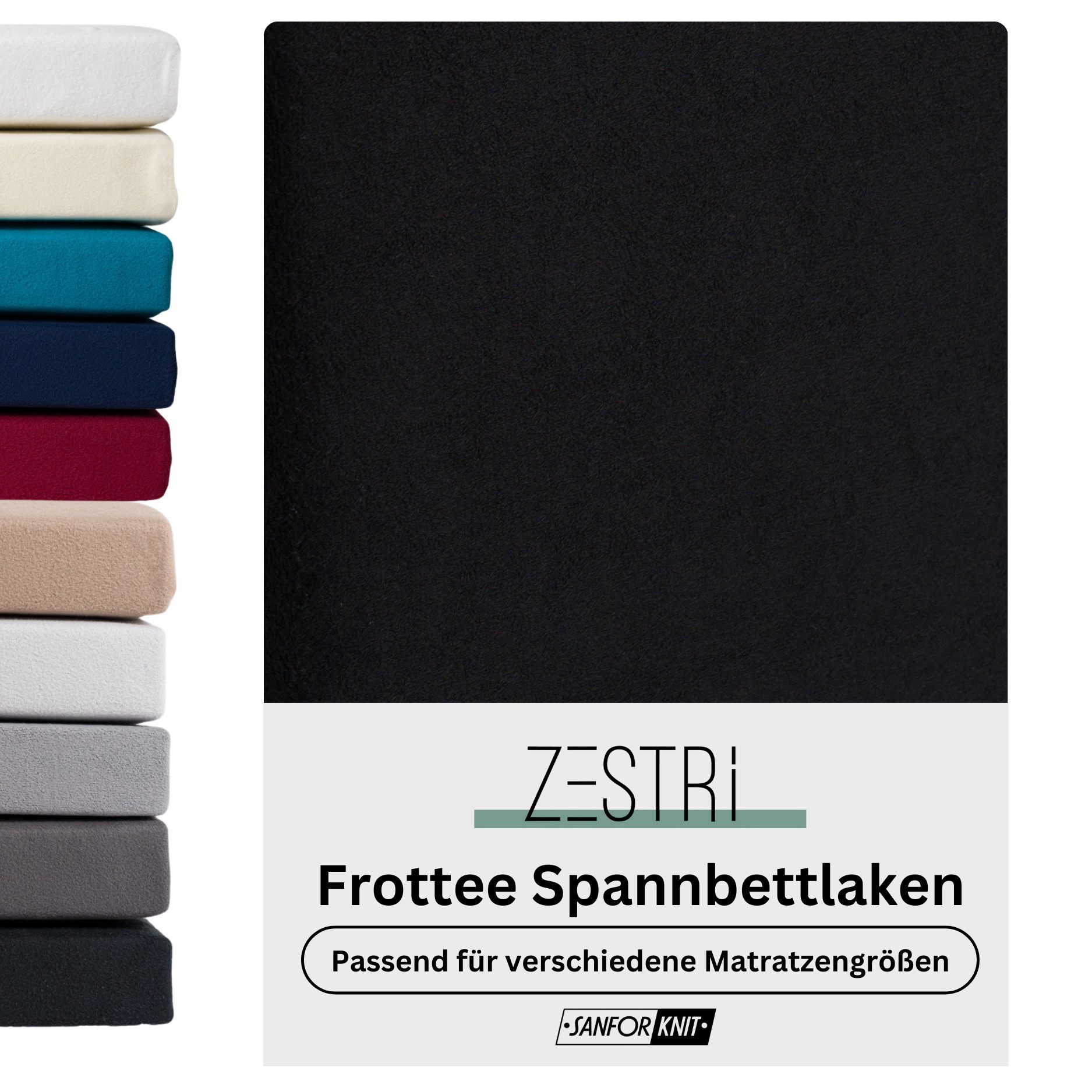 Zestri Spannbettlaken Frottee Bettlaken für Matratzen Boxspringbett Wasserb günstig online kaufen