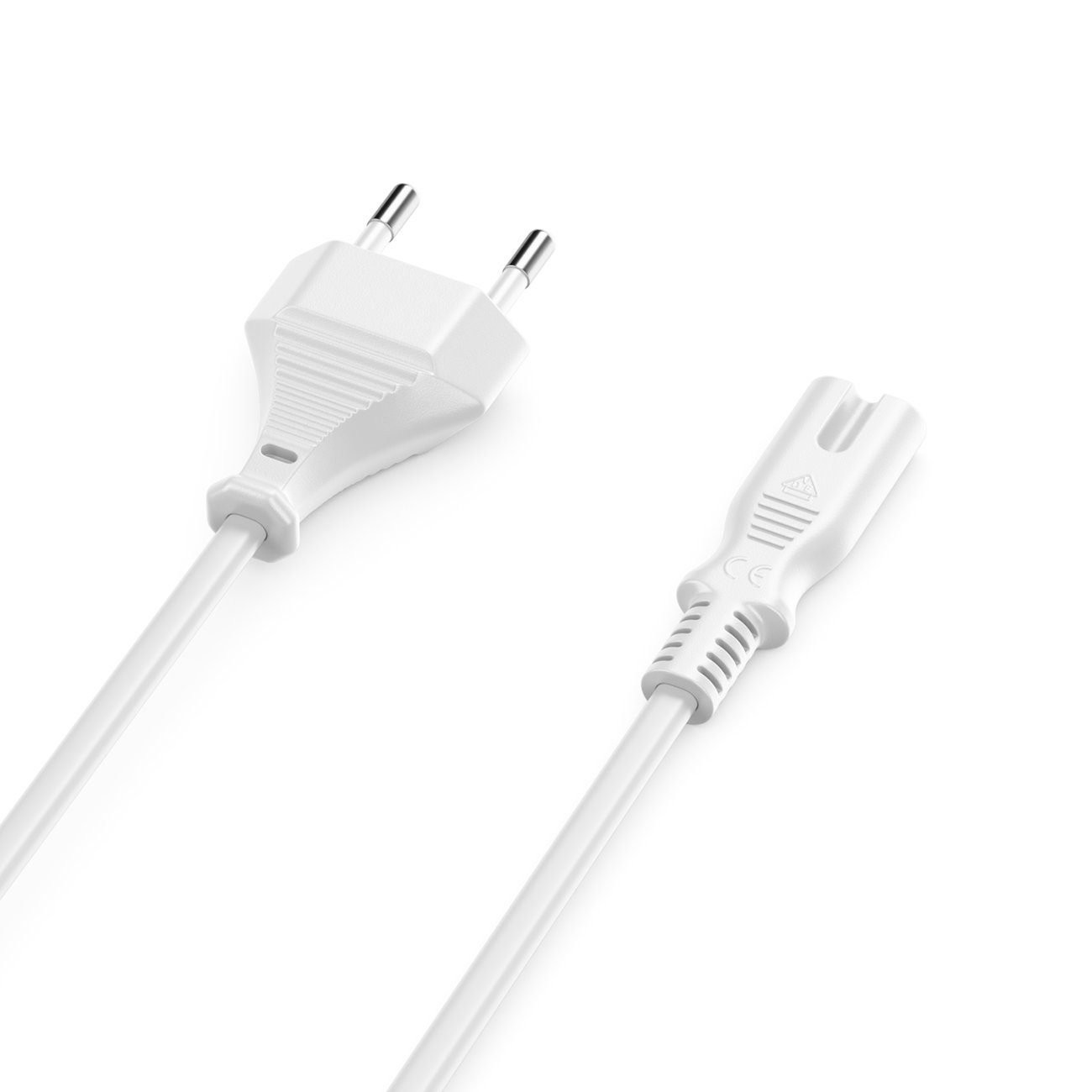 deleyCON deleyCON 1m Netzkabel Stromkabel Eurostecker - C7 Buchse Stromkabel