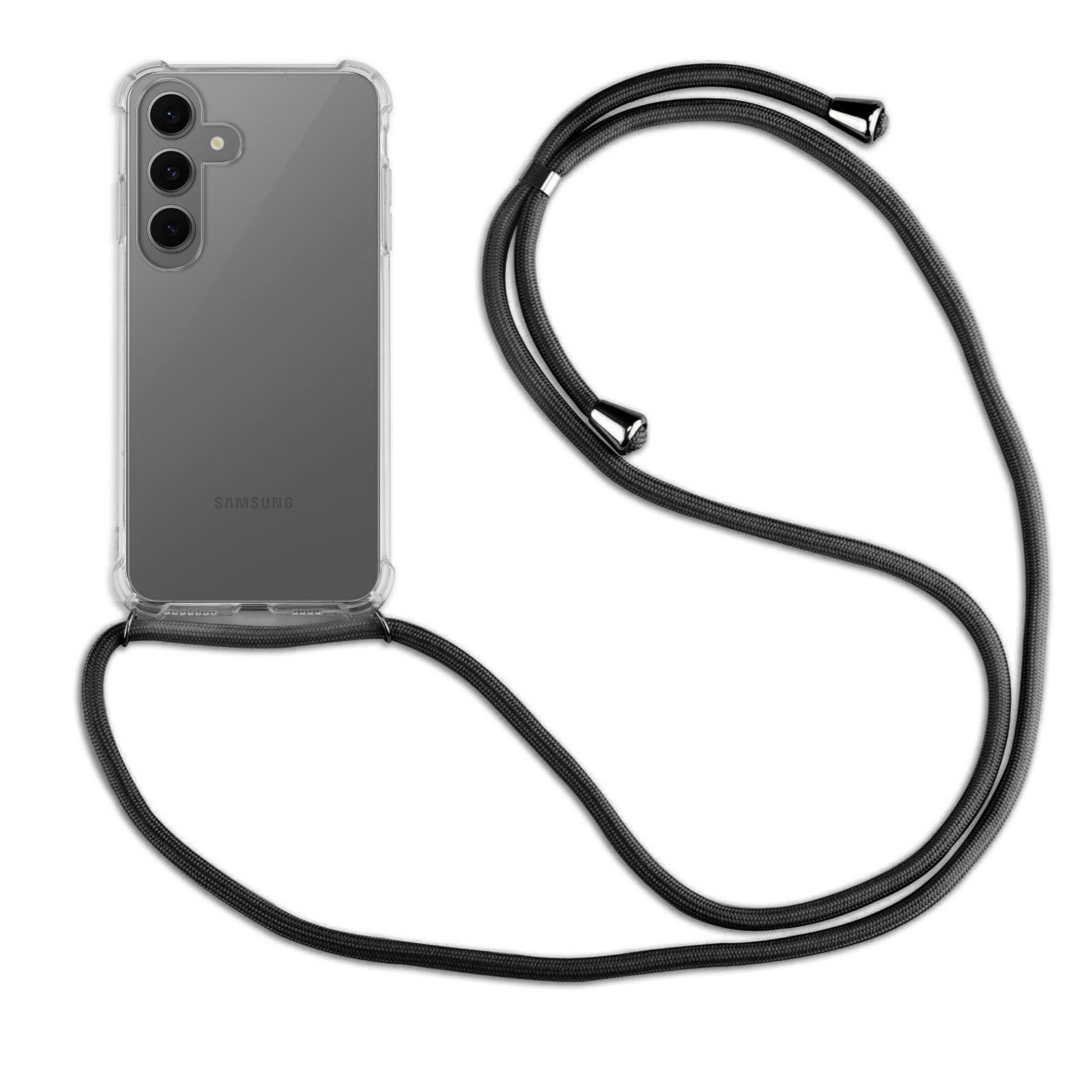 betterfon Handykette für Samsung Galaxy S25 FE Handyhülle mit Band & Kordel Bumper, TPU-Hülle mit Extra-Eckenschutz & verstellbarer Kordel