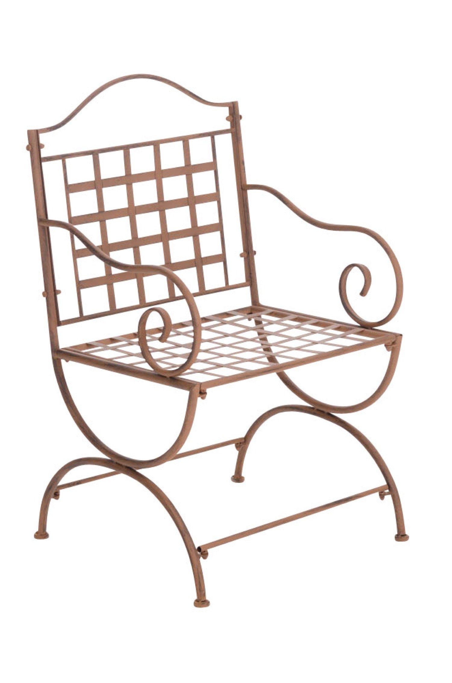 und - 1 stabiler antik Metallstuhl - handgefertigtem (Hochwertiger Balkon, Farbe: St), - TPFGarden x Terrasse für Gartenstuhl Maße (TxBxH): Eisen, braun Loma 56 Bistrostuhl 92cm Garten, 53 x Balkonstuhl, aus