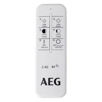 AEG LED Deckenleuchte Wandleuchte Mikel Eisen 38x38cm 24W 2500lm warm-kalt, LED fest integriert