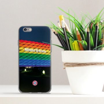 DeinDesign Handyhülle FC Bayern München Regenbogen Stadion Allianz Arena Rainbow, Apple iPhone 6 Silikon Hülle Bumper Case Handy Schutzhülle