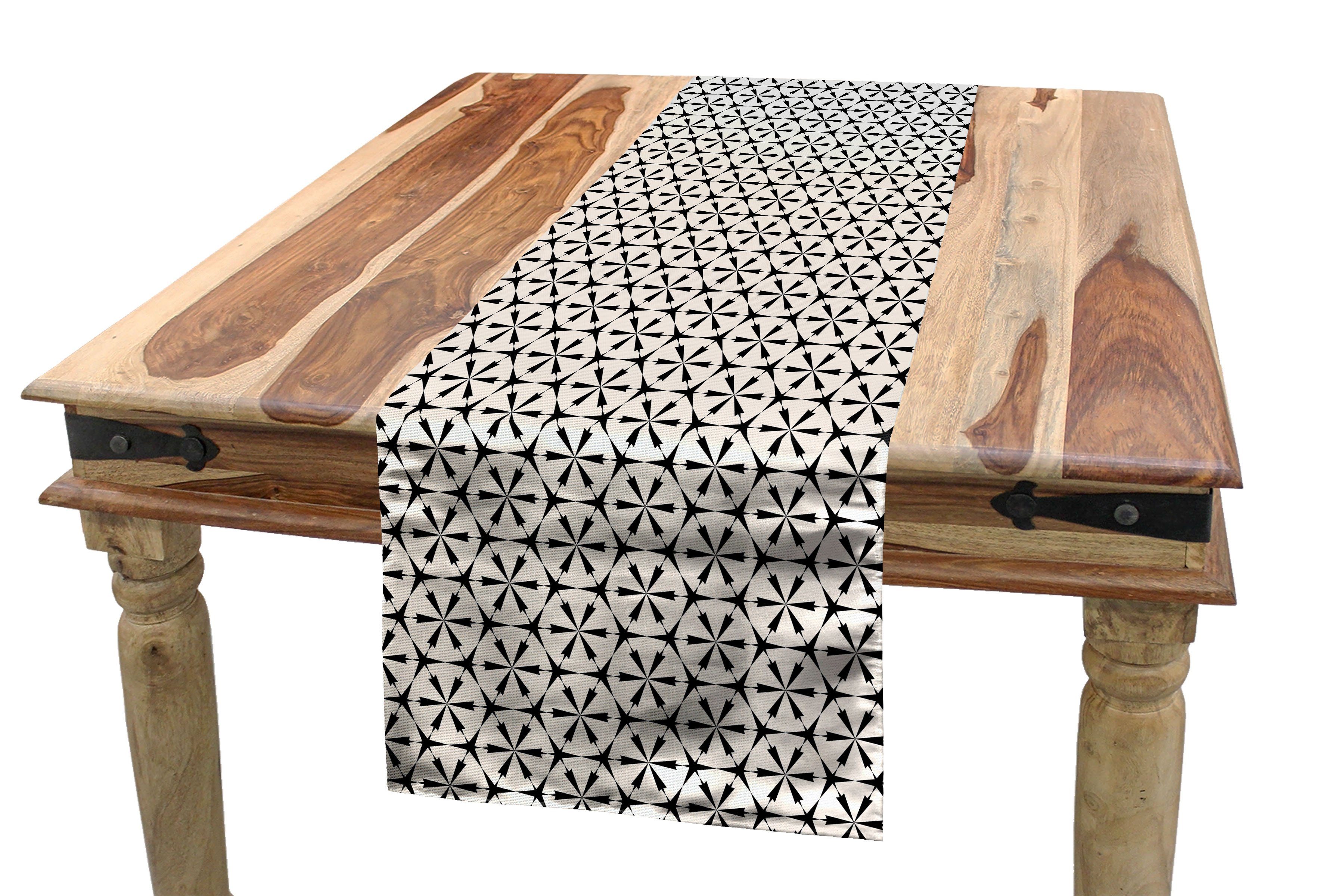 Abakuhaus Tischläufer Esszimmer Abstrakt Küche Tischläufer, Rechteckiger Continuing Dekorativer Shapes Hexagon