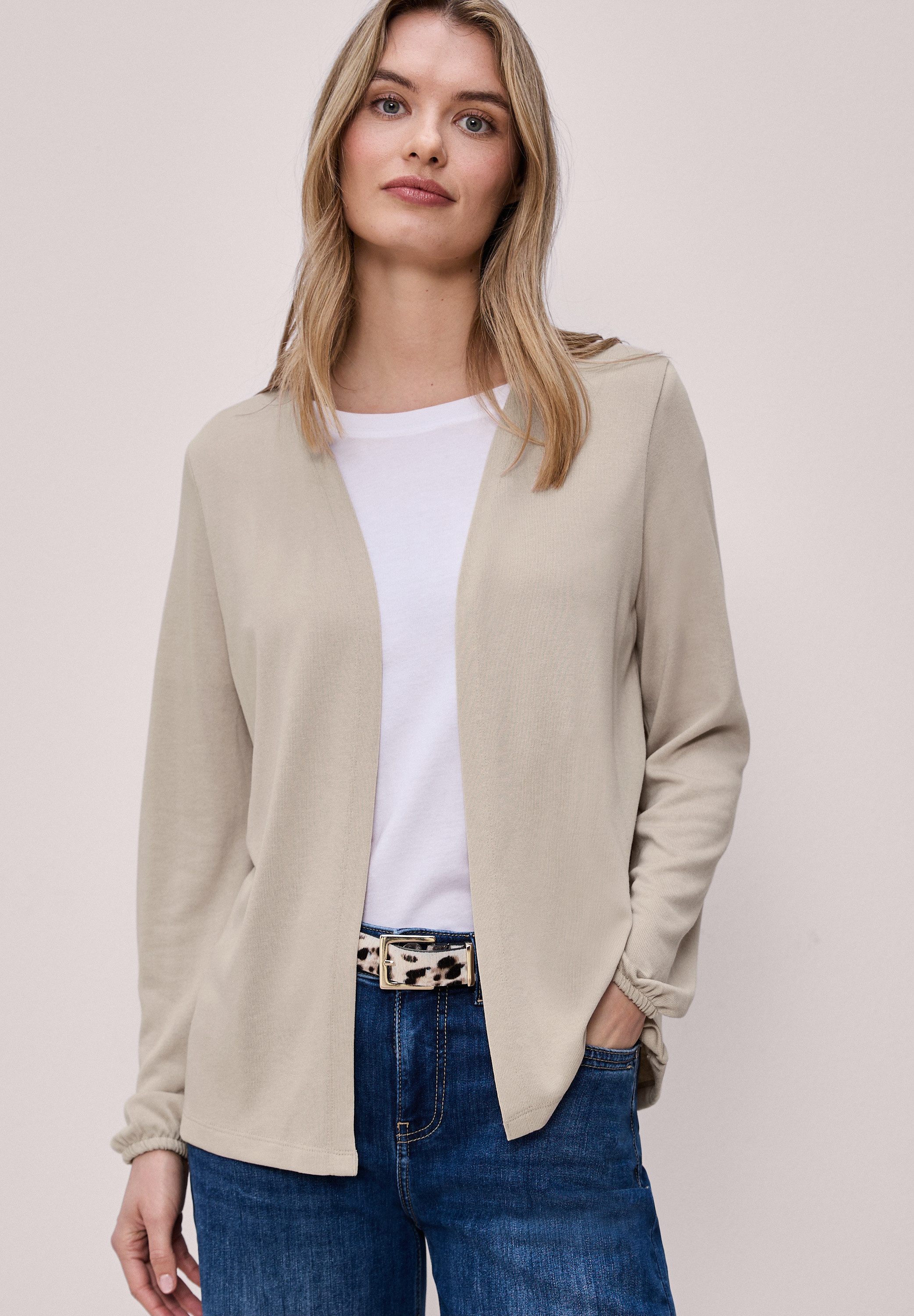 STREET ONE Cardigan bestehend aus einem Materialmix