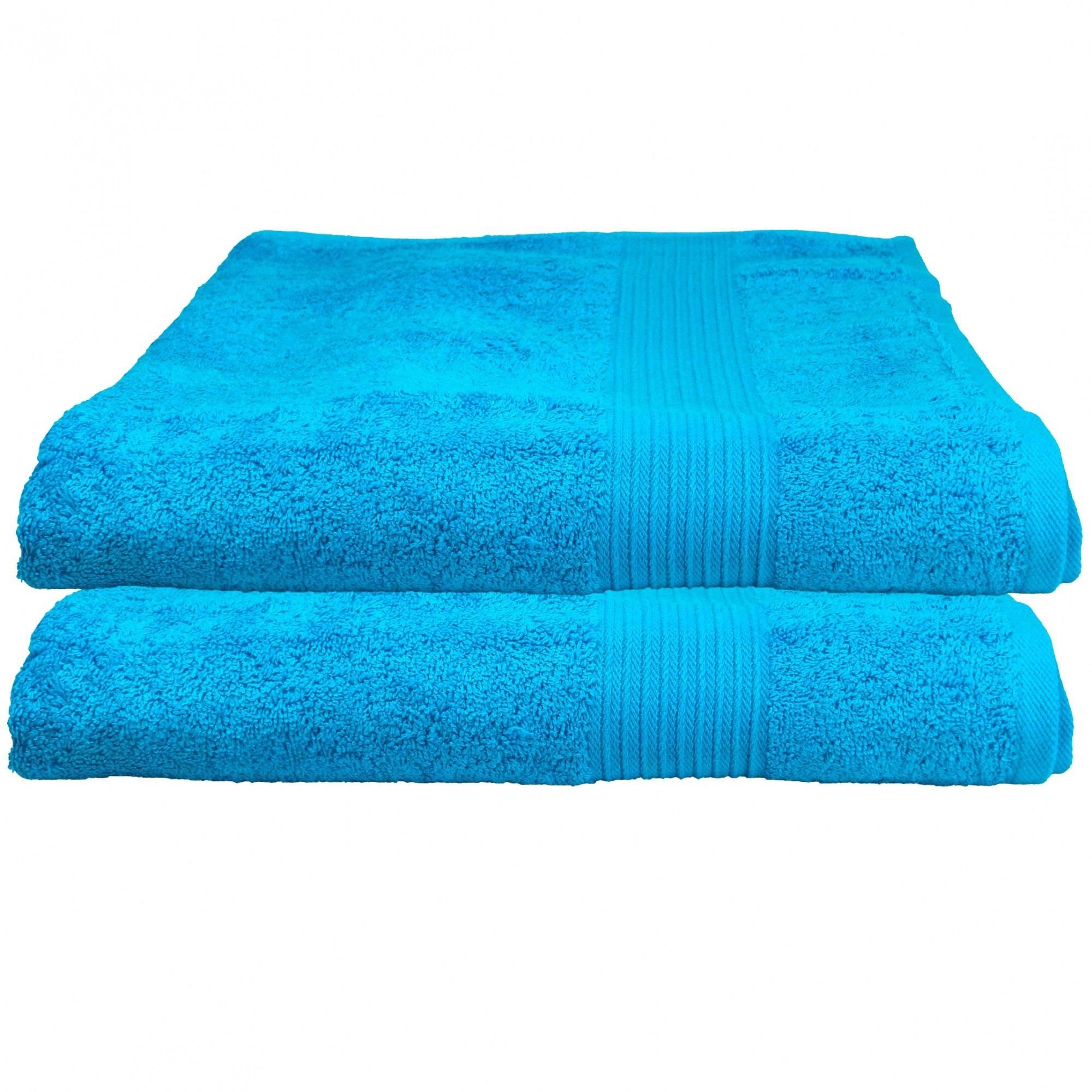 Julie Julsen Badetuch 2-Badetuch-Türkis-Badetuch 100 x 150 cm, Baumwolle (2 günstig online kaufen