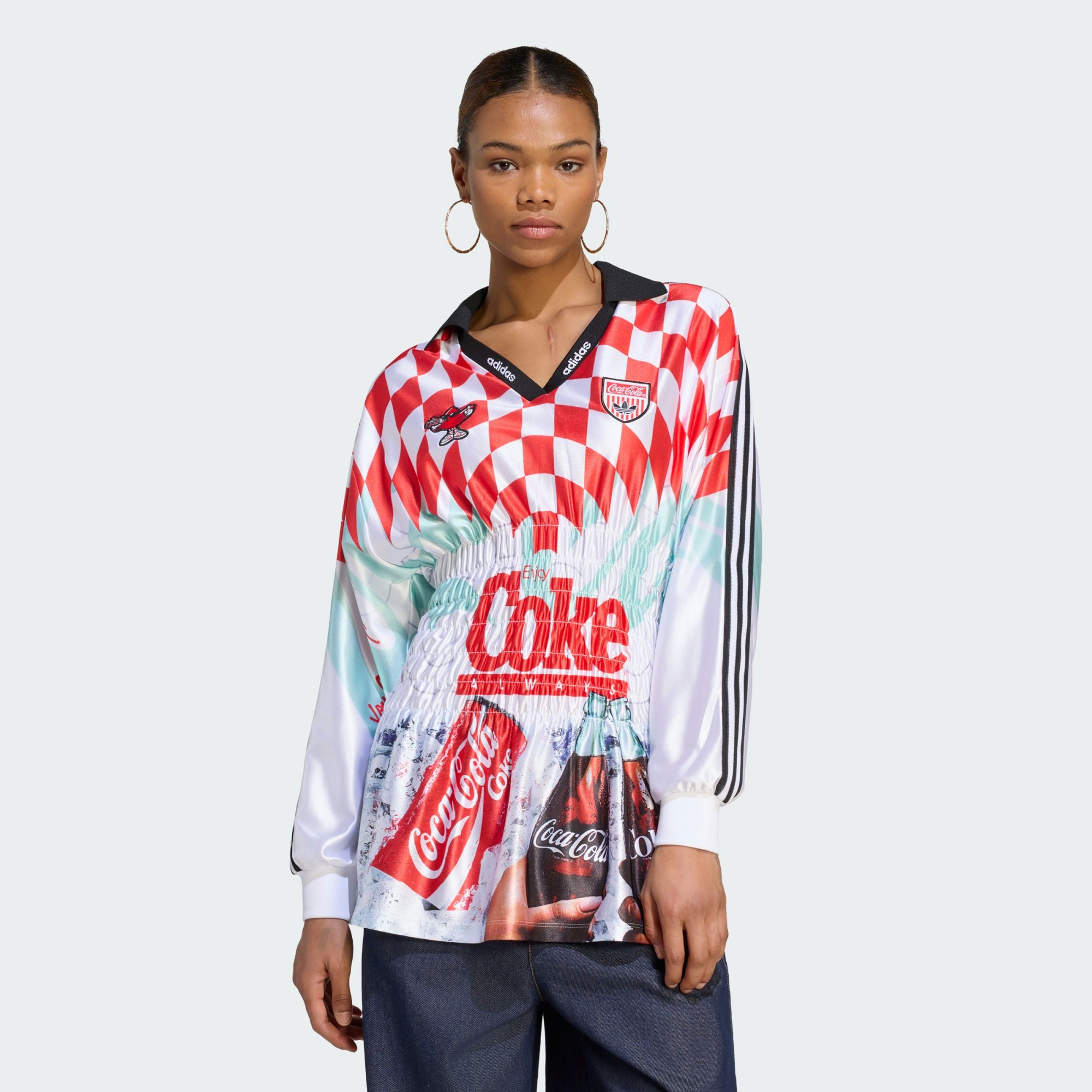 adidas Originals T-Shirt MASH UP GESMOKTES TRIKOT (1-tlg)