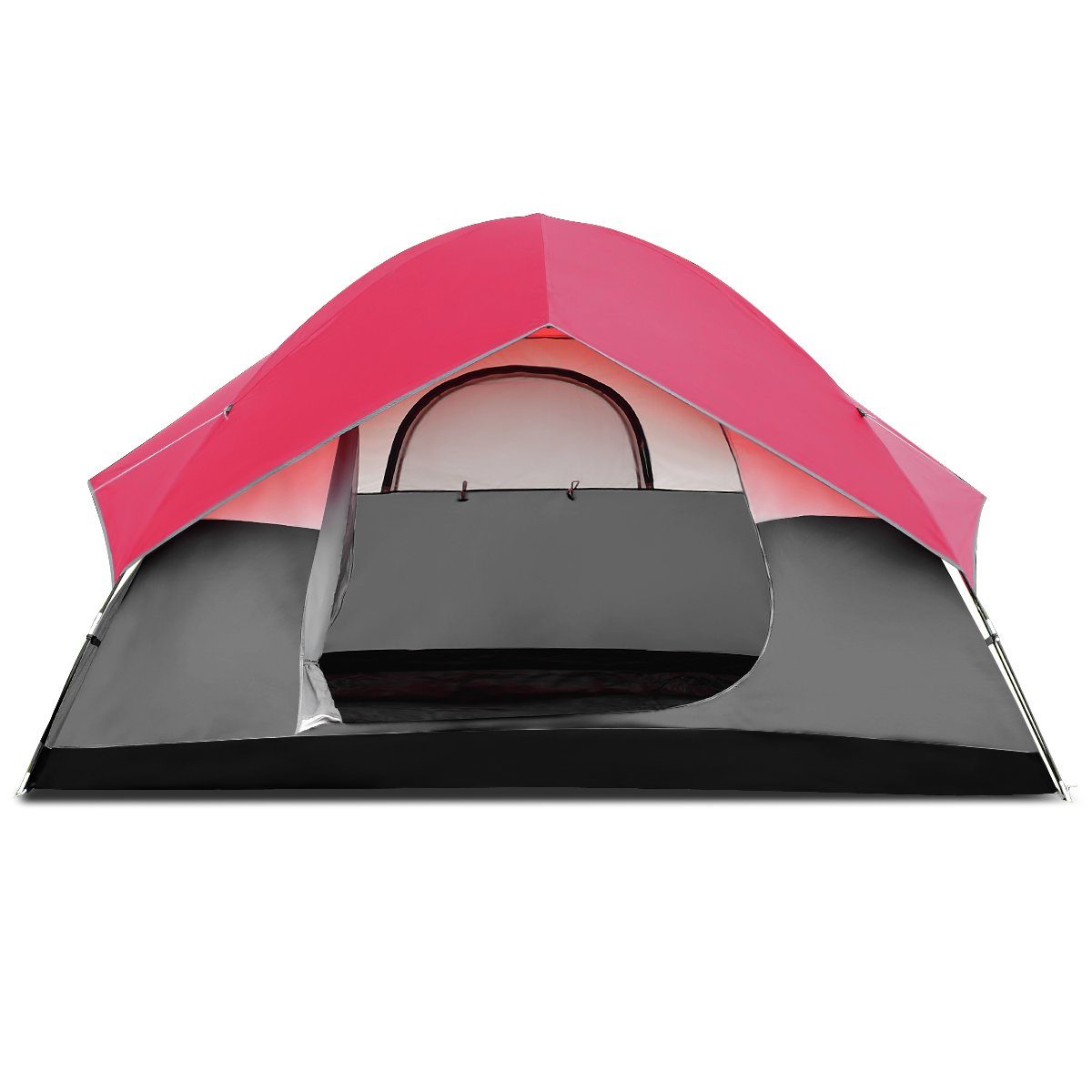 COSTWAY Wurfzelt, Personen: 6, Doppelschicht, Wasserabweisend, für 5-6