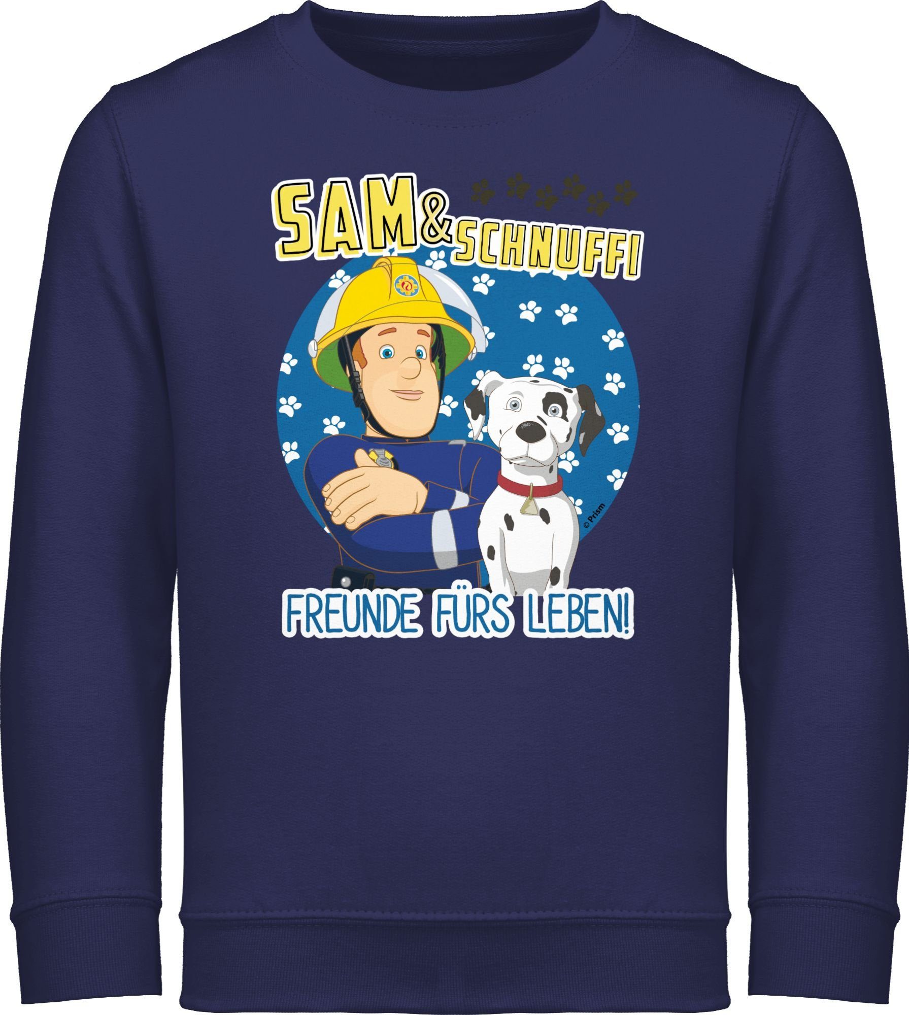 Shirtracer Sweatshirt Sam & Schnuffi - Freunde fürs Leben Feuerwehrmann Sam Mädchen 3 Navy Blau | Sweatshirts