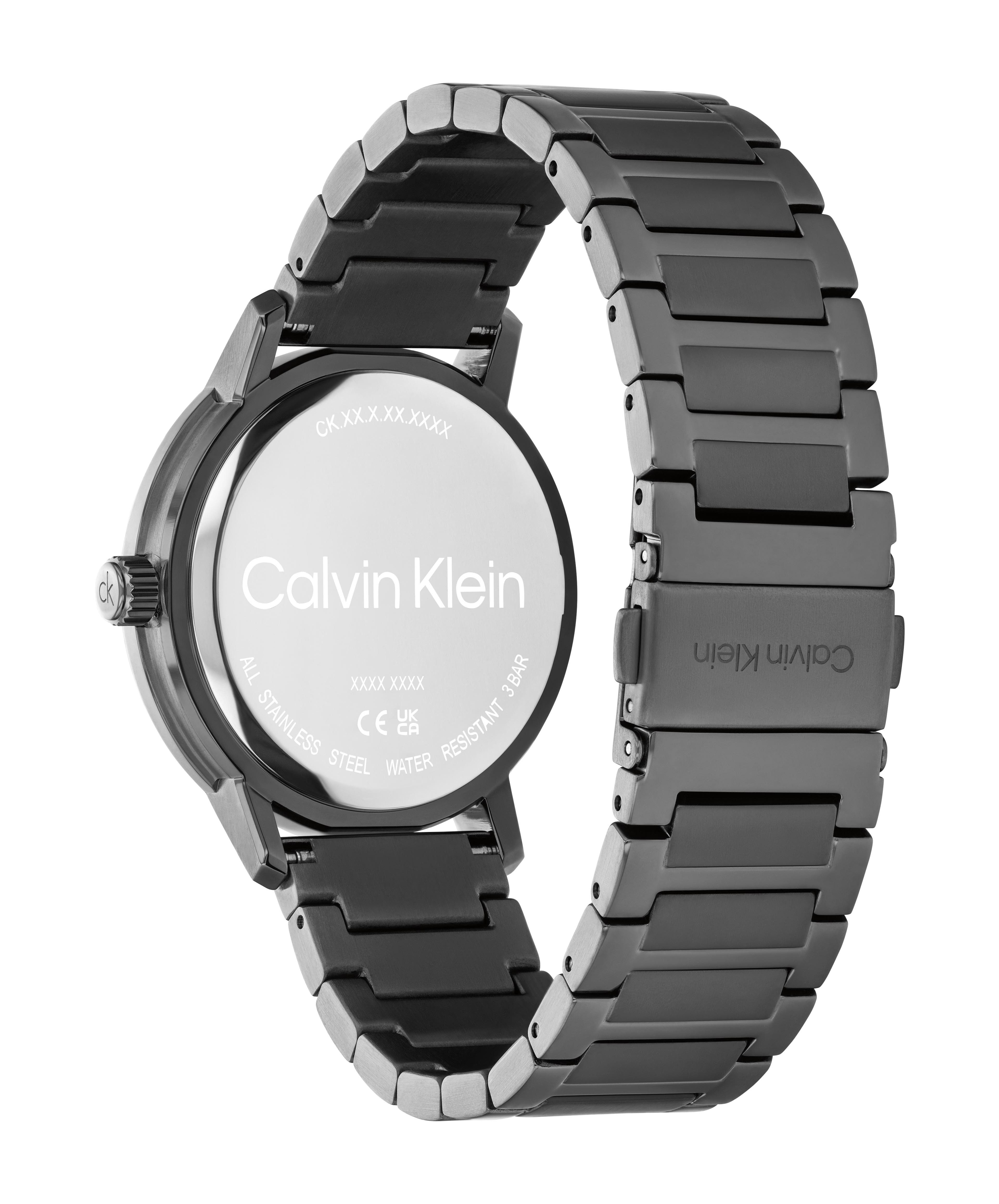 Calvin Klein Multifunktionsuhr GAUGE 25200563, Quarzuhr, Armbanduhr, Herrenuhr, Edelstahlarmband, analog