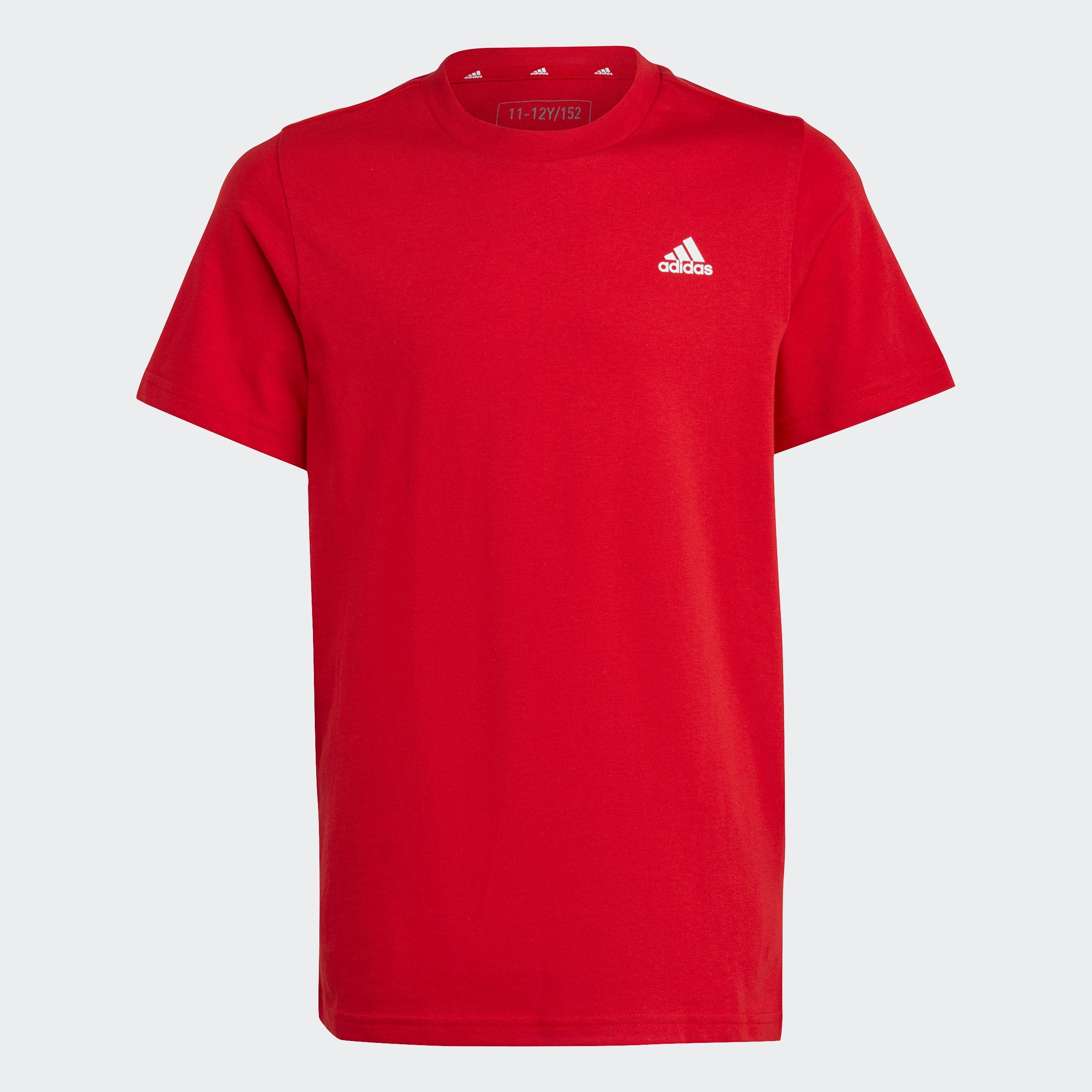 adidas Sportswear T-Shirt Scarlet White Better / SMALL ESSENTIALS COTTON LOGO