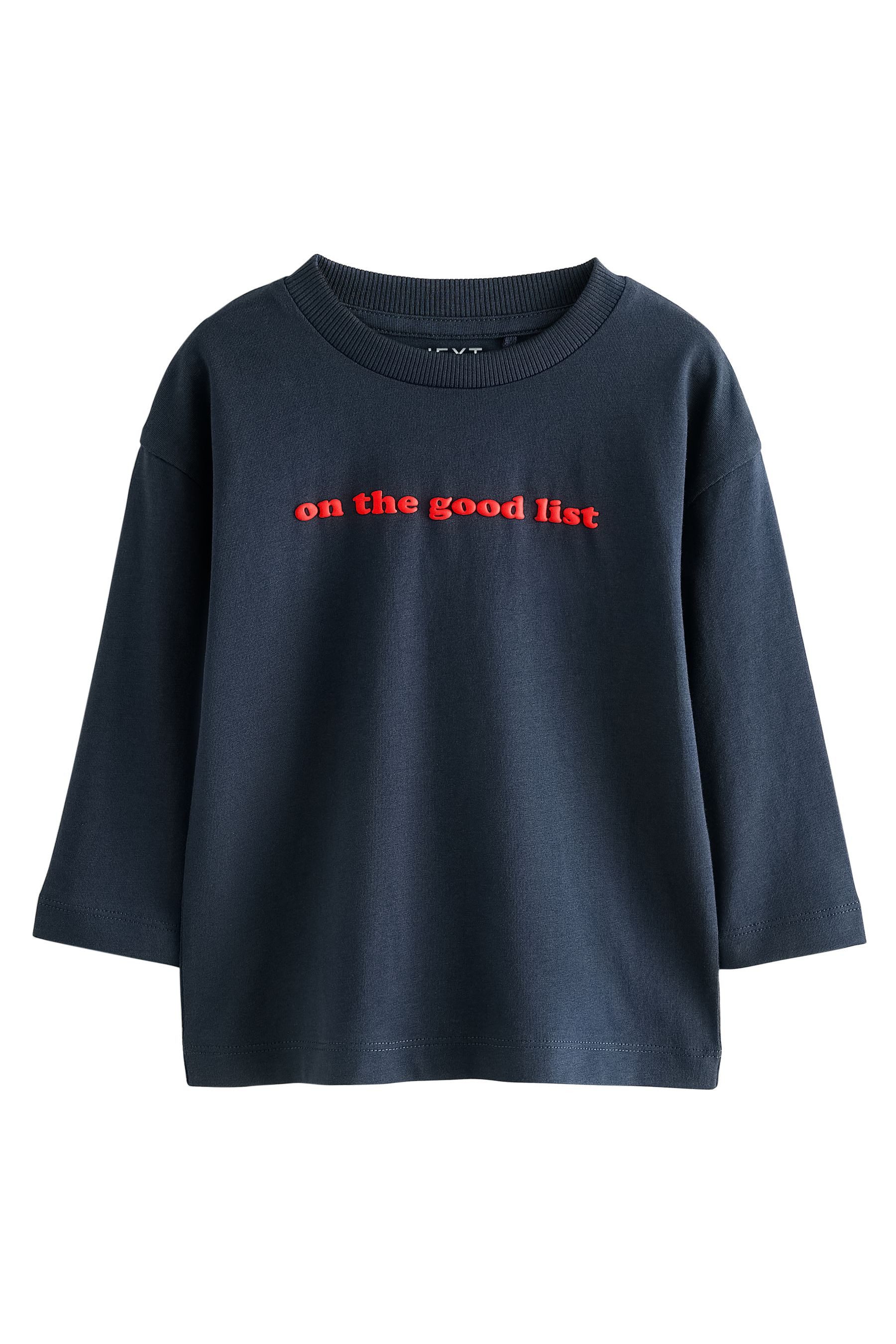 Next Langarmshirt Langärmeliges Weihnachtsshirt (1-tlg)